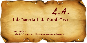 Löwentritt Auróra névjegykártya